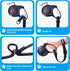 PetBonus 2 Pack Short Dog Leash, Adjustable Soft Padded Handle, Reflective Design & Safety Wrist Strap (Black)