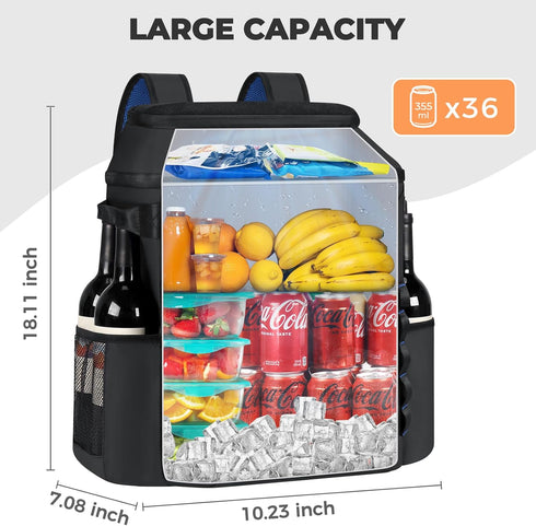 Heytrip Backpack Cooler, Insulated Waterproof Bag for 36/54 Cans, 20 Hours Cold Retention for Camping