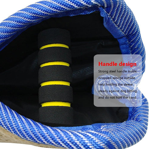 PET Artist Jute/Linen Bite Wedge | Bite Pillow with 2 Handles | 14"(36cm) 8"(20cm) Training Toy for Medium to Large Dogs
