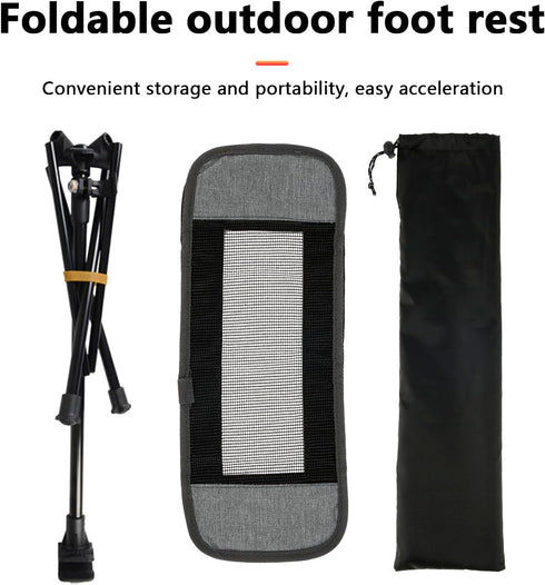 UKQRRTC Universal Camping Chair Foot Rest Folding Attachable Footrest Leg Rest Outdoor Retractable Folding Chair