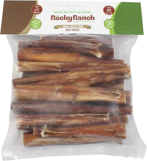 Rocky Ranch, Small Bully Sticks, Beef Flavor, 8 oz, Adult Dog, Natural