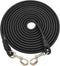 Tie Out Rope Dog Leash, Heavy Duty Nylon Check Cord for Medium Large Dogs, 8-50FT Indoor/Outdoor Playing (Black, 3/8" x