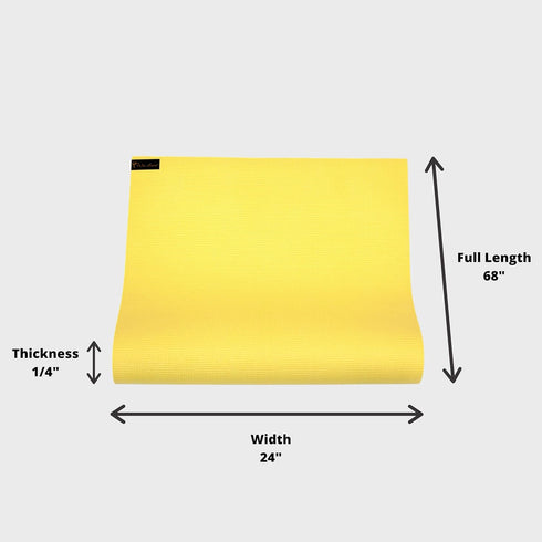 Wai Lana Phthalate-Free Mat, Buttercup Color - 1/4 inch Thick, Non-Slip, Lightweight