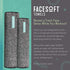 Multipack 3 FACESOFT Mini Towels Charcoal Detox - Pulls Oils and Toxins from Skin - Infused with Activated Charcoal