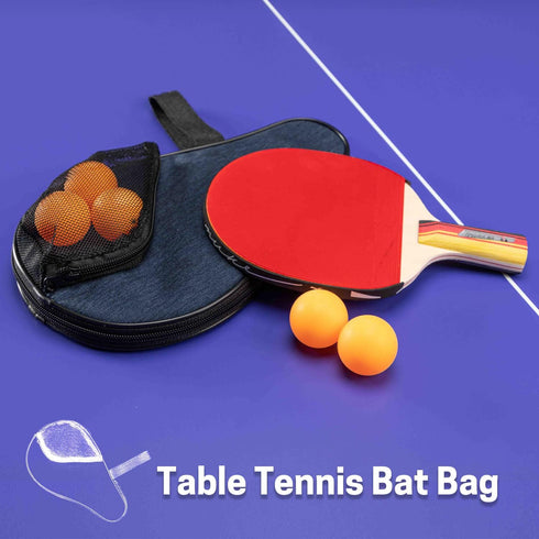 VISEMAN Table Tennis Racket Cover, Portable Waterproof Paddle Case to Hold 2 Paddles and 5 Balls