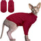 DENTRUN Sphynx Hairless Cats Shirt, Pullover Kitten T-Shirts, Breathable Cat Wear Turtleneck Sweater
