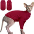 DENTRUN Sphynx Hairless Cats Shirt, Pullover Kitten T-Shirts, Breathable Cat Wear Turtleneck Sweater