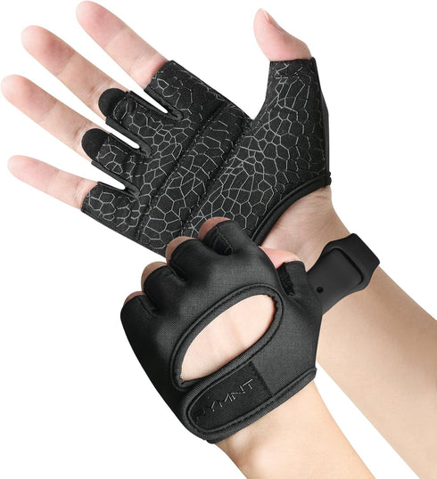 Minimal Weight Lifting Gloves,Short Micro Workout Gloves Grip Pads with Full Palm Protection & Extra Grip for Men Women