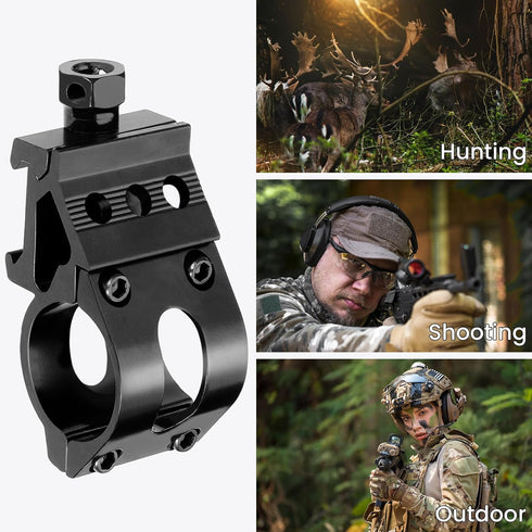 NEATABY Offset 1 Inch Picatinny Rail Mount, Picatinny Flashlight Mount, Flashlight Mounts for Outdoor