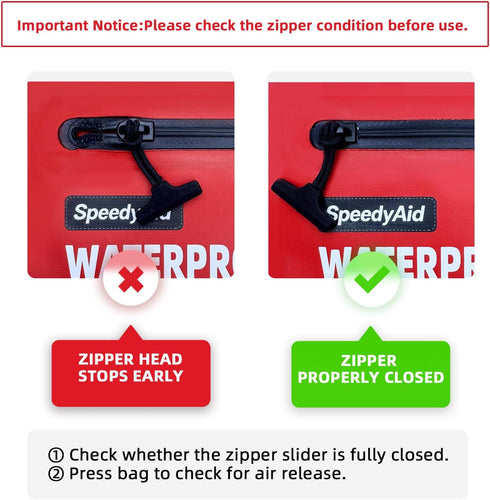 SPEEDYAID 211 IPX7 Swimming, PCS Waterproof First Aid Kit, Rated Dry Bag with Airtight Zipper, Portable Emergency