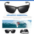 Polarized Sports Sunglasses for Men, UV400 Protection Wrap Around Goggles for Fishing Driving