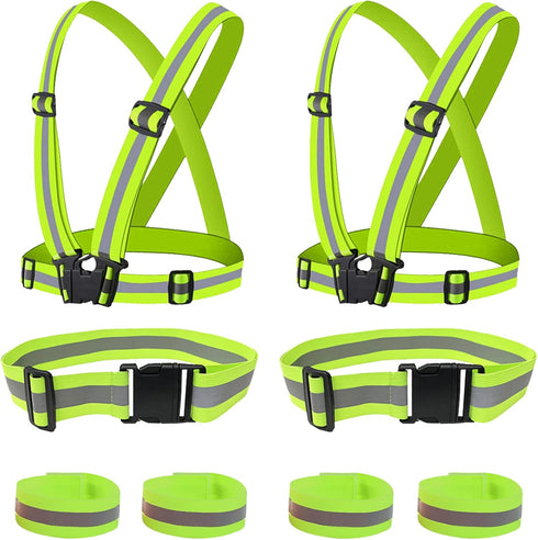 Reflective Running Vest - High Visibility Reflector Vest with Safety Straps
