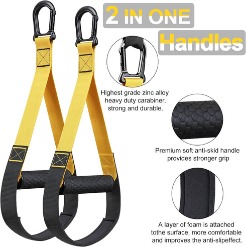 Home Resistance Training Kit - Exercise Straps with Handles, Door Anchor, Guide for Full-Body Home Workouts