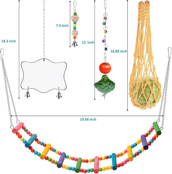 9PCS Set, Chicken Toys for Coop KAKUNM Chicken Enrichment Toys, Including Xylophone, Swing, Chicken Mirror, Chicken
