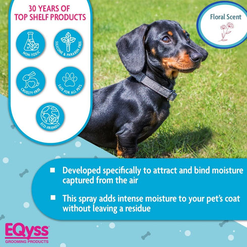 EQyss Premier Pet Spray (16 oz) - Non-greasy Moisturizer & Conditioner for Healthy Skin & Coat, Repels Dust & Dirt