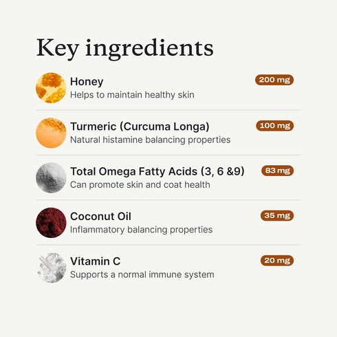 PetLab Co. Itch Relief Chews for Dry, Occasionally Itchy Skin & Coats, Formulated with Turmeric, Omega 3 & 6, Honey