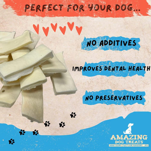 Amazing Dog Treats, Beef Cheek Strips, Premium Dog Chew, 10 Inch - 5 Pack, Rawhide Alternative