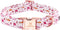 Lionheart Glory Dog Collar, Pink Shark Print, Adjustable Durable Collar for Medium Dogs, Male or Female Spring Summer