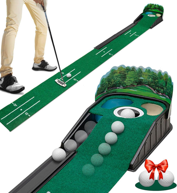 Zcoorey Putting Green Indoor - Golf Putting Mat boasts Genuine Green Speed and