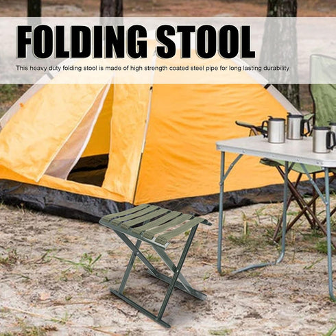 gernie 600 lbs, Folding Stool, Portable Heavy Duty Camping Stool, Hold up to Outdoor Portable Chair, Compact Folding