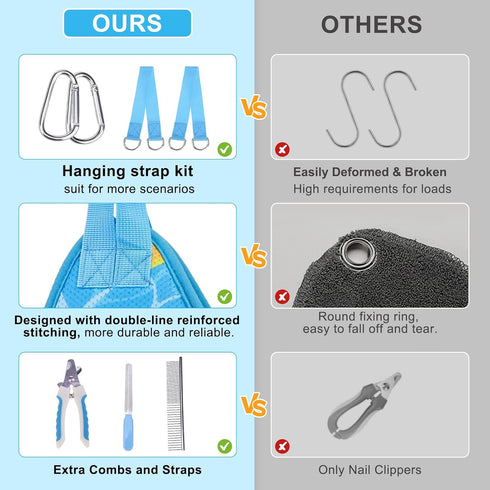 Hammock Trimming/Clipping- BEAUTYZOO Dog Grooming for Small Dogs Cat- Dog Sling for Nail Dog Hanging Holder with Thick