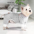 KYEESE Cotton Stretchable Dog Pajamas Jumpsuit 4 Legs Puppy PJs