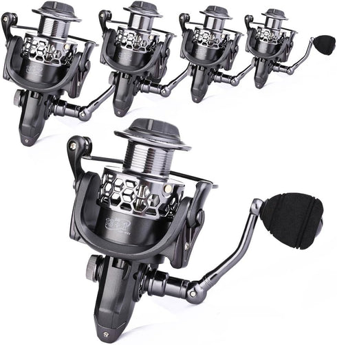 Sougayilang Fishing Reel, 13+1BB Light Weight Ultra Smooth Aluminum Spinning Reel with Free Spare Graphite Spool