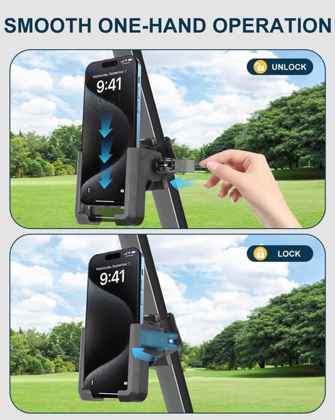 Golf Cart Phone Holder Mount - Magnetic with Vibration Dampener for EZGO/Club Car/Yamaha/ICON/Zone