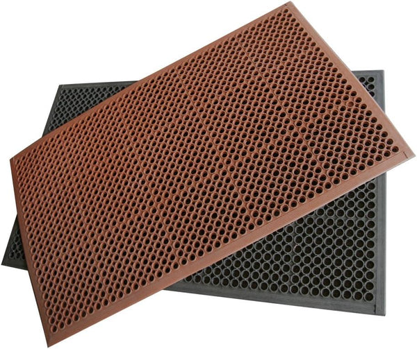 Rubber-Cal 03_122_WBK "1/2-inch Dura Chef" Anti-Slip Rubber Kitchen Mat, 1/2" x 36"