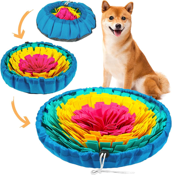 Vivifying Snuffle Mat for Dogs, Adjustable Dog Puzzle Toys Sniff Mat, Interactive