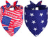 QUQULE 4th of July Dog Bandanas XLarge 2PCS, 4 Pattern American Flag Patriotic