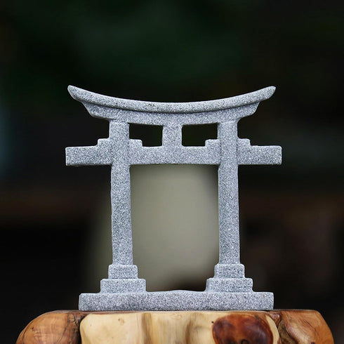 Tsynapter Torii Gate Aquarium Decor Japanese Stone Statue Ornament for Fish Tank, Garden Decoration, Landscape
