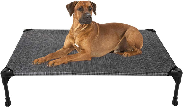 Veehoo Cooling Elevated Dog Bed, Large, Portable Raised Pet Cot, Washable Mesh, No-Slip Feet for Indoor & Outdoor Use