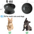 Ceramic Elevated and Tilted Cat Food Bowl, Tilted Raised Cat Bowl, Dishwasher Safe, White (Gray)