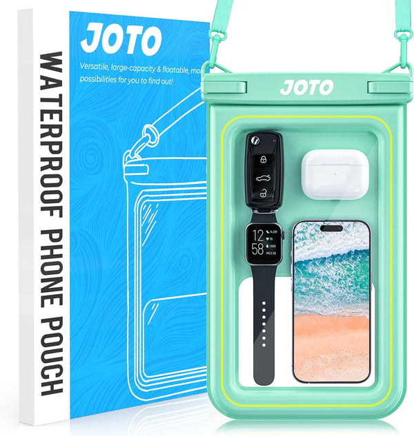 JOTO IP68 Large Waterproof Floating Phone Pouch, Big Dry Bag for iPhone 14 13 12 11 Pro Max Galaxy S23 Ultra S22 S21