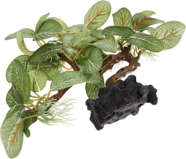 BESTOYARD Fish Tank Landscaping Plants, Aquarium Decorations, Reptile Tank Silk Tree, Plastic Fish Bowl Decor