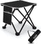 Portable Camping Stool with Side Pocket Camping Seat 12.5in Foldable Comfortable Widening
