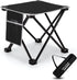 Portable Camping Stool with Side Pocket Camping Seat 12.5in Foldable Comfortable Widening