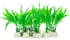 COMSUN 10 Pack Artificial Aquarium Plants, Small Size, 4 inch Approximate Height, Plastic Green Fish Tank Decorations