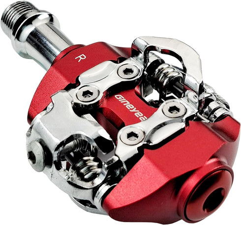 Mountain Bike Clipless Pedals Compatible with Shimano SPD, Easy Clip in & Out