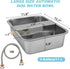 3 3/4'' Gallon Automatic Dog Water Dispenser, Large Dog Water Bowl Dispenser for Outdoor, Stainless Steel Pet Bowl