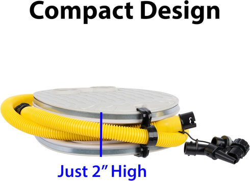 A42 Sea Eagle High Capacity Large Bellows Foot Pump for Use with Unsupported Fabric Inflatable Kayaks, iSUPS and Boats