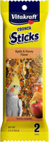 Vitakraft Crunch Sticks Cockatiel Treat - Apple and Honey, Pet Bird Treat Toy