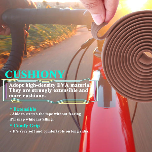 KINGOU EVA Road Bike Handlebar Tape, Bicycle Bar Wraps, 2PCS Per Set