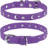 Adjustable Leather Dog Collar for Small Medium Dogs, Star Moon Rivet Studded with Rust-Proof Metal Buckle, XS S