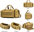 Range Bag for Handgun Ammo Shooting, L/XL Gun Case Carry 5+ Pistols with Lockable Zipper Molle Strap