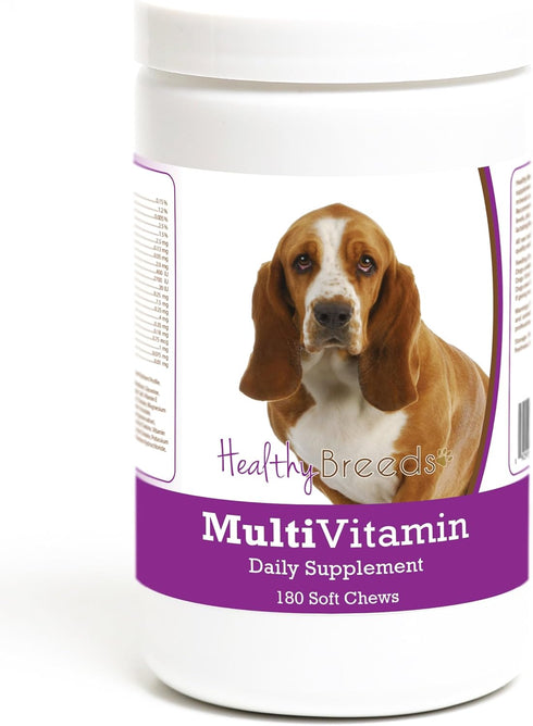 Healthy Breeds Basset Hound Multivitamin Soft Chew for Dogs, 180 Count for Nutritional Support