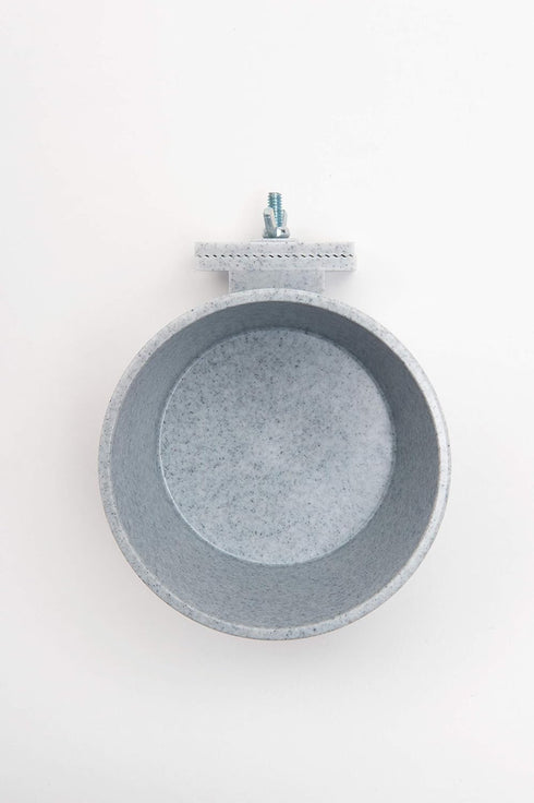Lixit Hanging Kennel Cage Water Bowl - Non Spill Durable Crate Bowl for Pets, 20oz, Granite - Securely Attaches