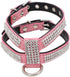 Dogs Kingdom Full Rhinestone Crystal Pet Dog Harness Leash Set - Customized Rhinestone Puppy Small Dog Chihuahua
