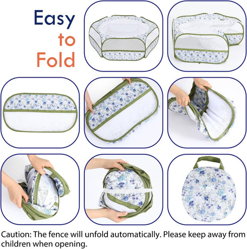 3 Pawaboo Small Animals Playpen, Waterproof Small Pet Cage Tent with Zippered Cover, Portable Outdoor Yard Fence